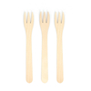 170mm Natural Smooth Birch Wood Disposable Fruit Forks