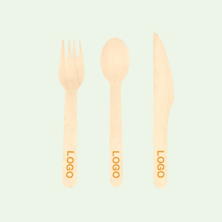 custom wooden cutlery logo