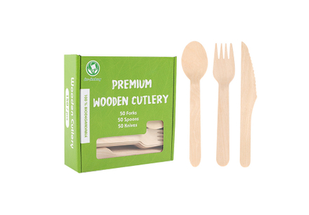 wooden cutlery package