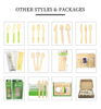 160mm Compostable Wooden Fork With Headboard Package