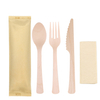 160mm Biodegradable Wooden Cutlery Set With Napkin