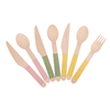 160mm Printed Color Disposable Wood Cutlery Set