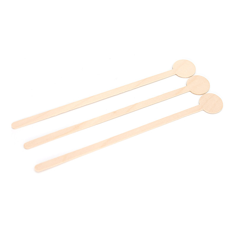 Biodegradable Wooden Coffee Beverage Stirrers With Round Head