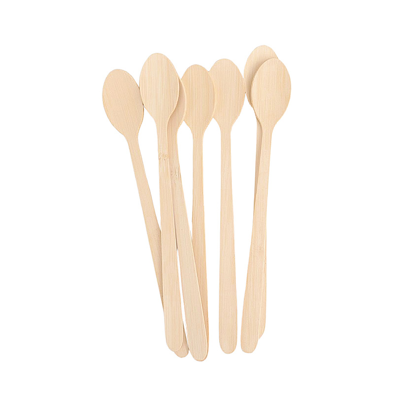 210mm Eco friendly Long Disposable Bamboo Spoon