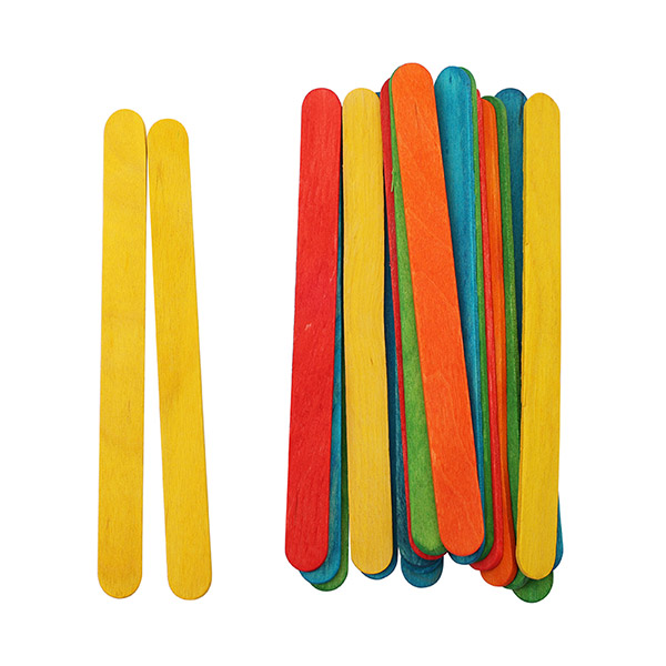 Colored Wooden Disposable Craft Sticks