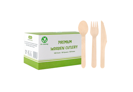 wooden cutlery package