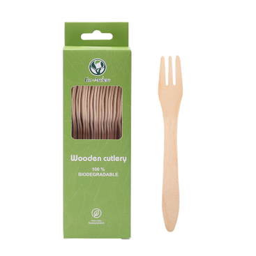180mm Biodegradable Birch Wood Disposable Forks for Party