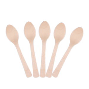 160mm Wooden Biodegradable Spoon