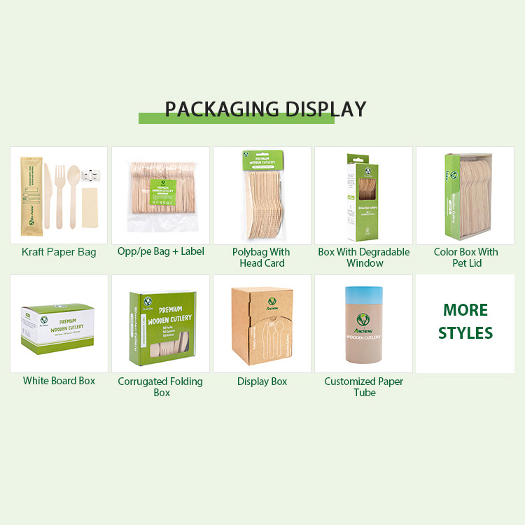 custom wooden cutlery packaging