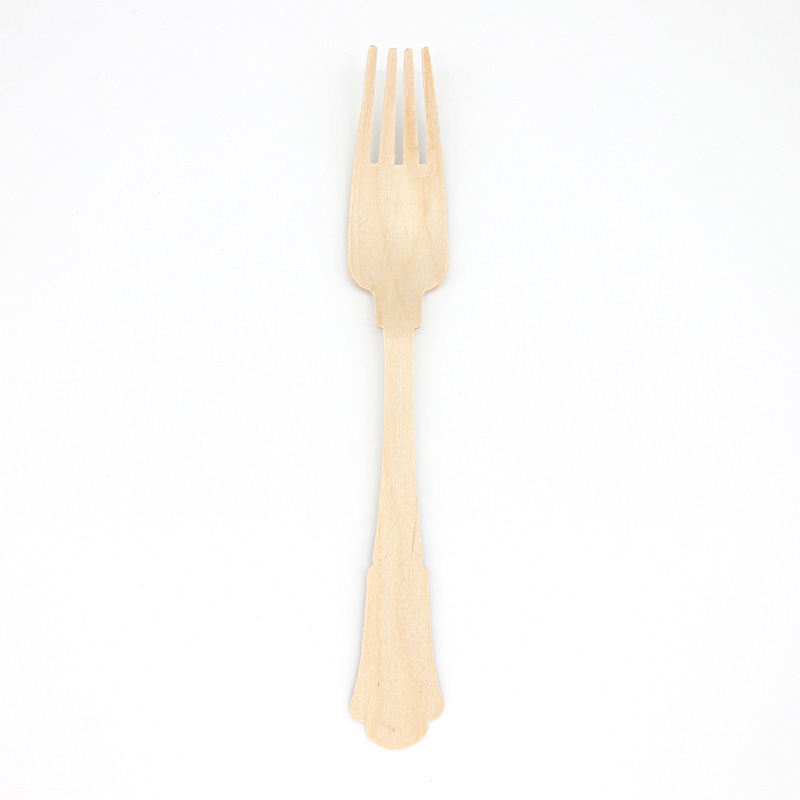195mm Bio Disposable Eco Friendly Wooden Takeaway Forks