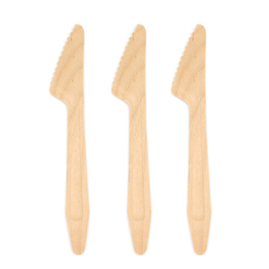 165mm Compostable Disposable Wooden Food Knives