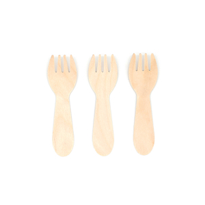 100mm Biodegradable Wooden Takeaway Fruit Forks