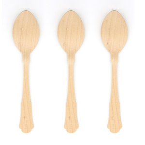 Biodegradable And Disposable 195mm Wooden Takeaway Spoons For Restaurant
