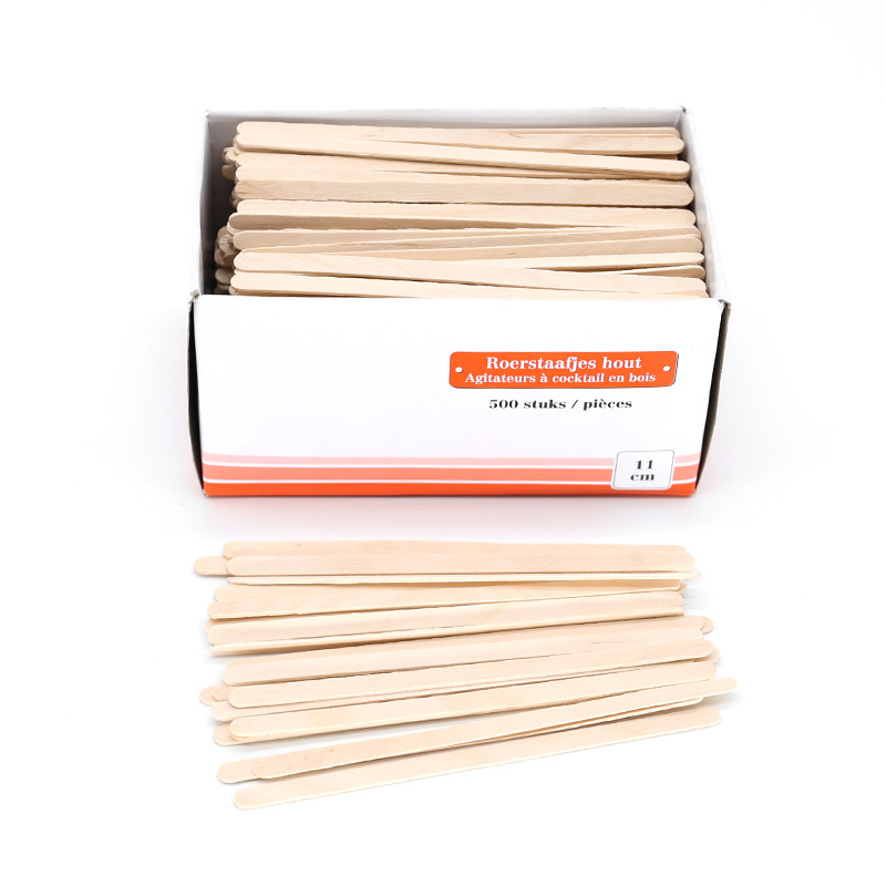 110mm Eco Friendly Disposable Wooden Coffee Stirrer