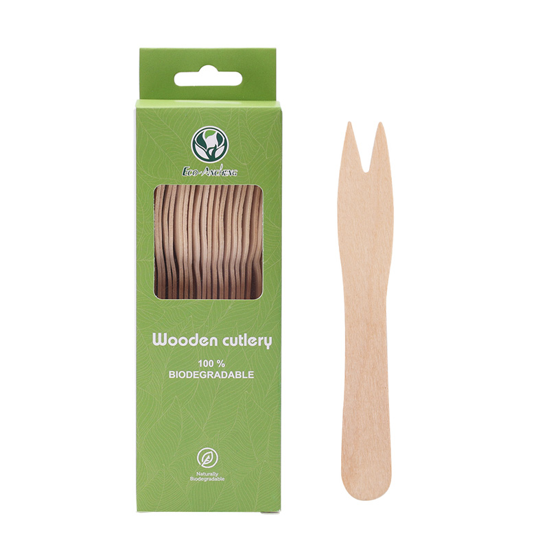 95mm Biodegradable-Wooden-Disposable-Chip-Forks
